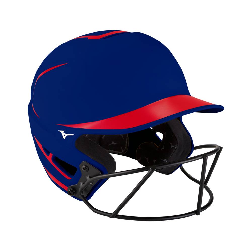 Casco Mizuno F6 Fastpitch Softball Batting Mujer Rojas/Azul Marino Outlet NCSK-14297